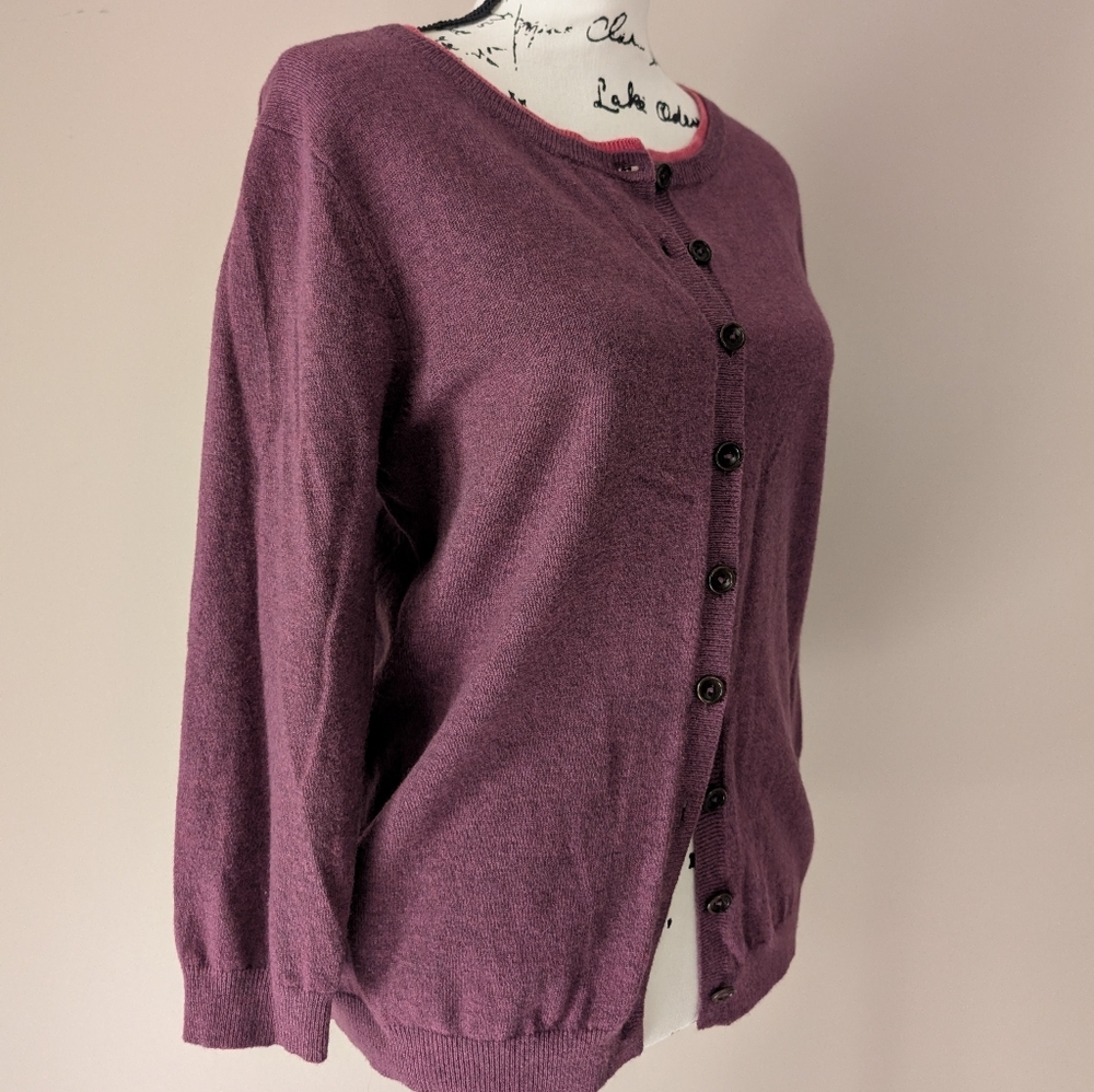 Boden Women's Purple Cardigan Sweater - Picture 2 of 4